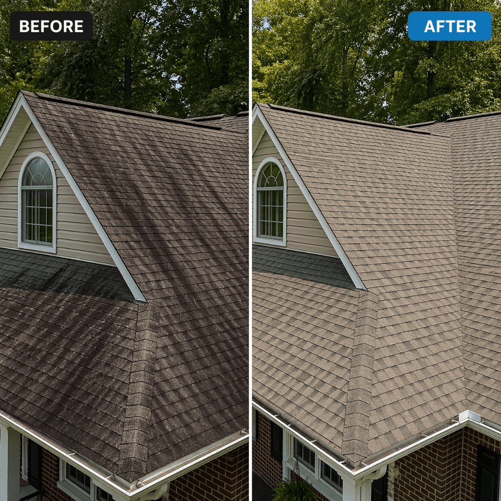 Roof Cleaning - Shingle Algae Removal