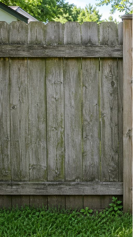 Wood Fence Restoration — before